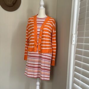 Striped V-Neck Cardigan